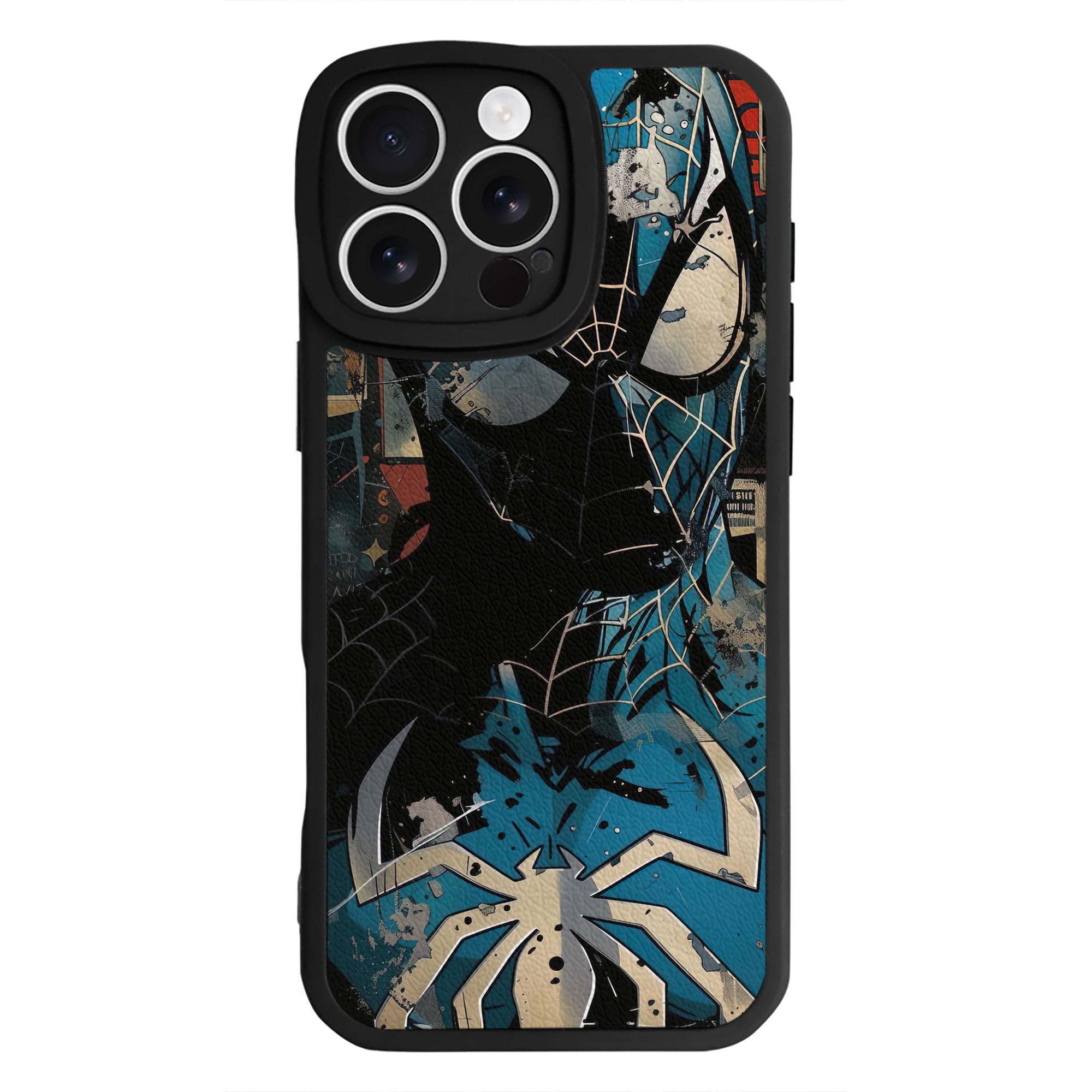 Spider Man スパイダーマン 【iPhone 16シリーズ対応】シリコンスマホケース（レザー調） 材質：シリコン